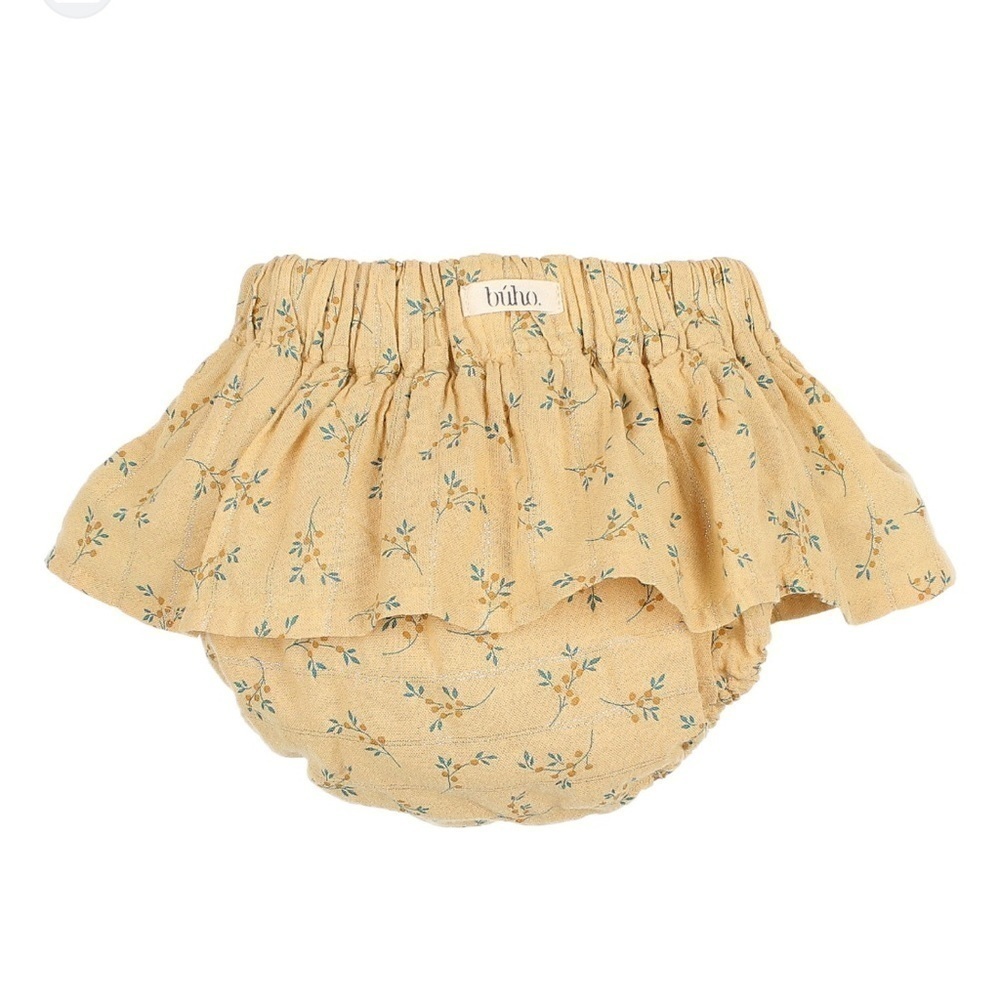 BÚHO  Organic Cotton Bloomer Skirt | Yellow 9 Months